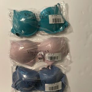 Victoria Secret 3pk bras 38C NWT Assorted Colors